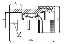 CB-ISOA ISO 7241-A female socket quick disconnect coupling – steel body with locking sleeve