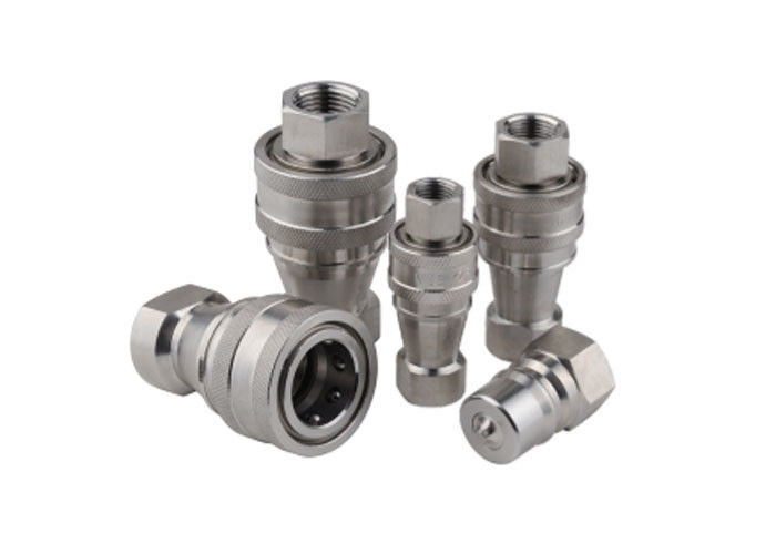 ISO7241B SS Mở Khép loại Hydraulic Quick Coupler BSP Thread