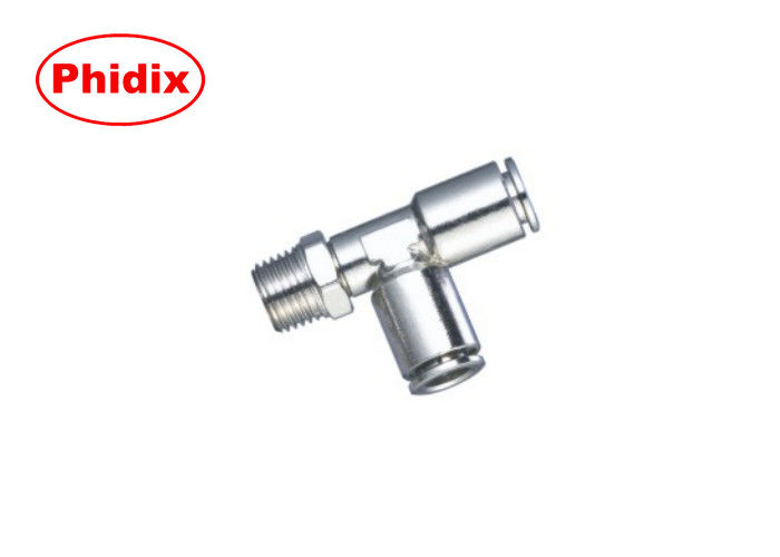 Các phụ kiện khí nén kim loại loại T-type External Thread Insert-type